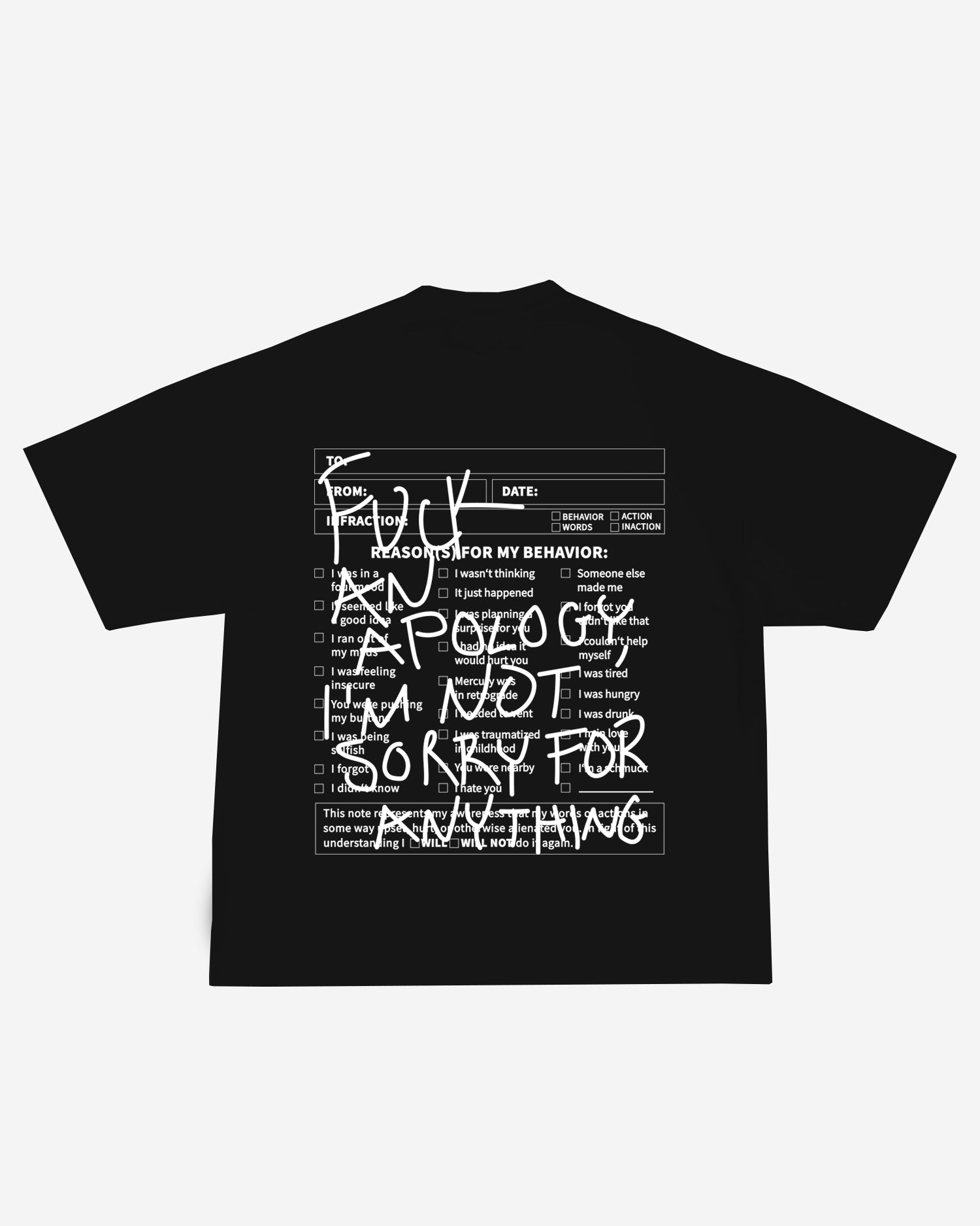 Apology - Shirt Black